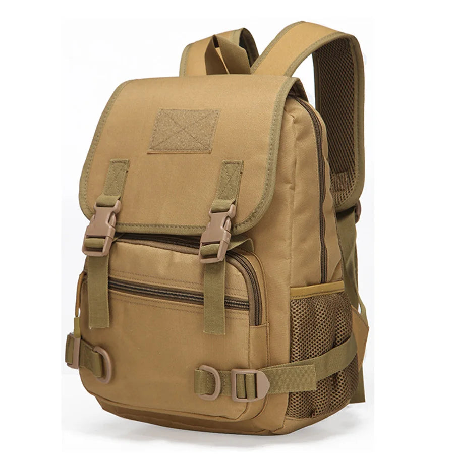 20L mini backpack suitable for outdoor camping and hiking, equipped with multiple compartments and pockets