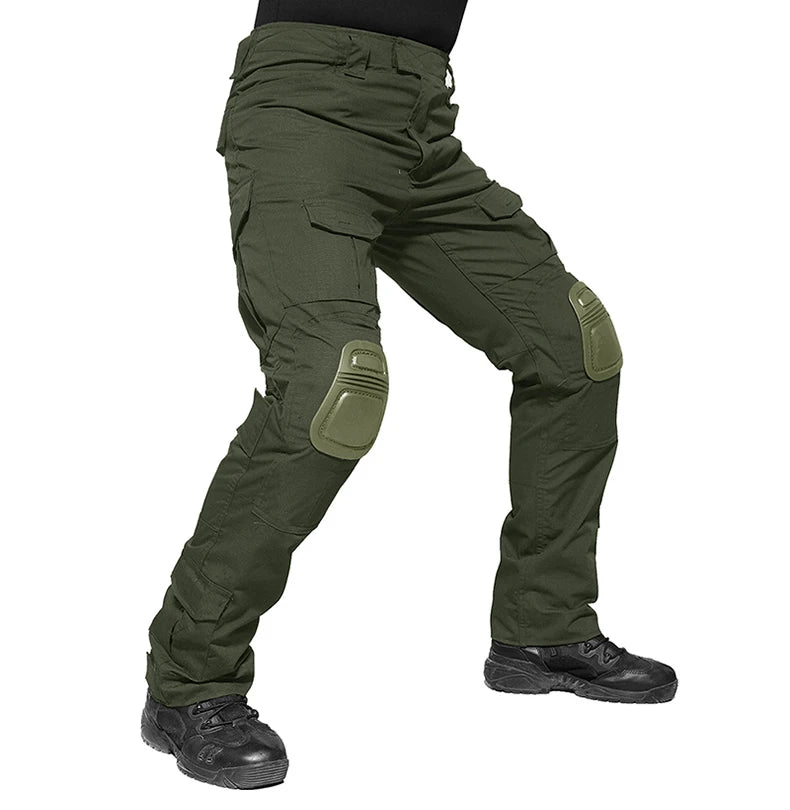 AUKU Combat Uniform +Pads Safari Tactical Pants Sport Climbing Uniform Camo Shirt Combat Shirts Hunting Clothes Men Clothing