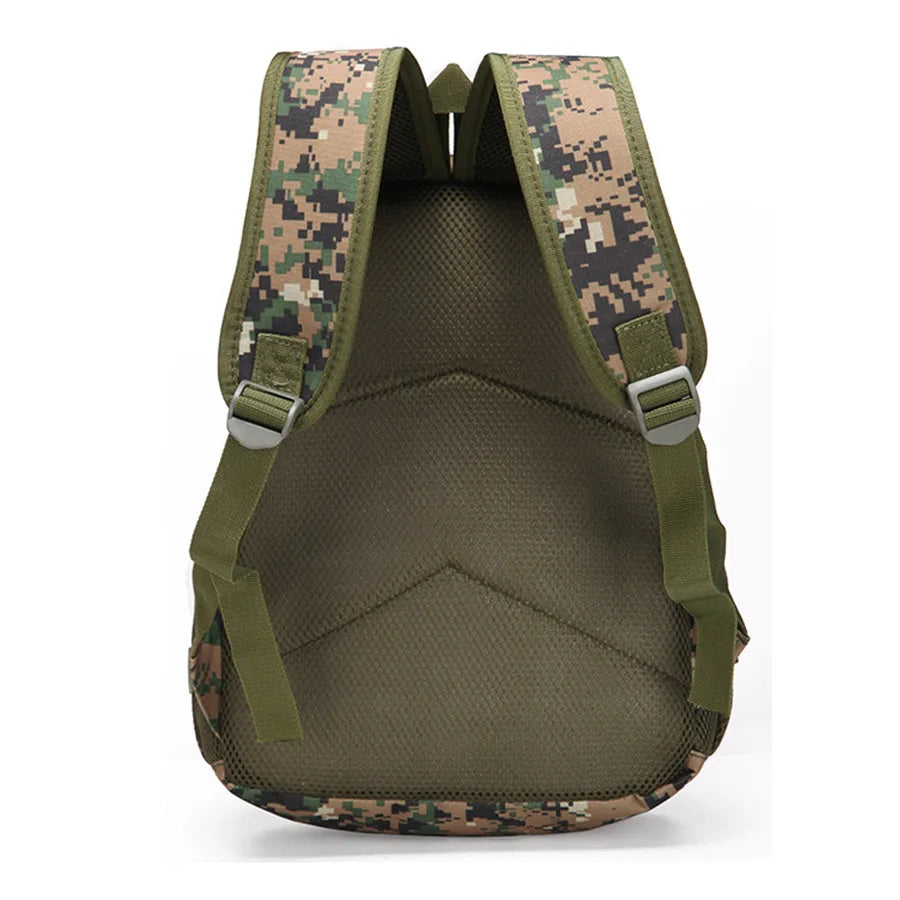 20L mini backpack suitable for outdoor camping and hiking, equipped with multiple compartments and pockets