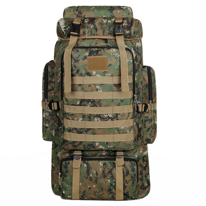 Large Capacity Hiking Backpack Outdoor Rucksack Canvas Trekking Camping Tactical Backpack for Outdoor Picnic Travel Sports