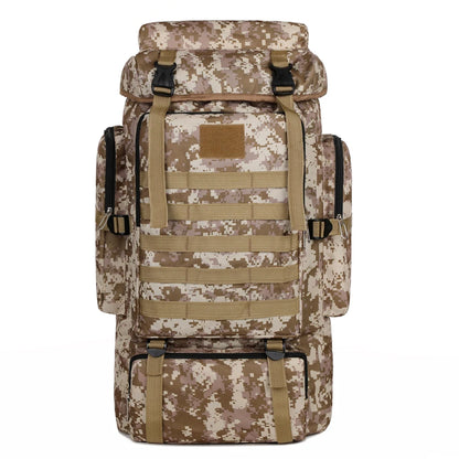 Large Capacity Hiking Backpack Outdoor Rucksack Canvas Trekking Camping Tactical Backpack for Outdoor Picnic Travel Sports