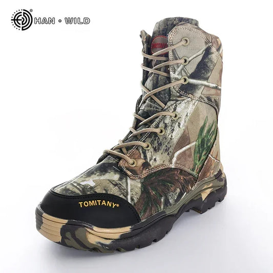 Men's Boots Desert Camouflage Shoes Tactical Military Man Hunter Boots Special Force Army Ankle High Cut Soft Shoes Men's Shoes