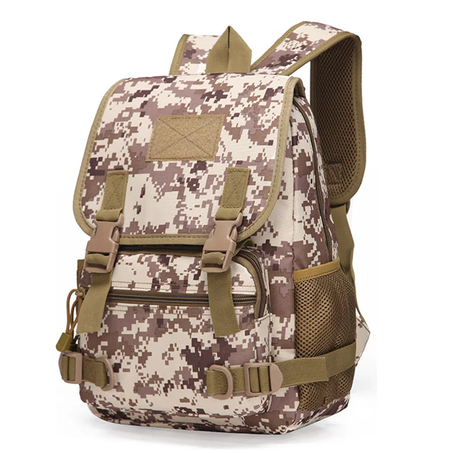 20L mini backpack suitable for outdoor camping and hiking, equipped with multiple compartments and pockets