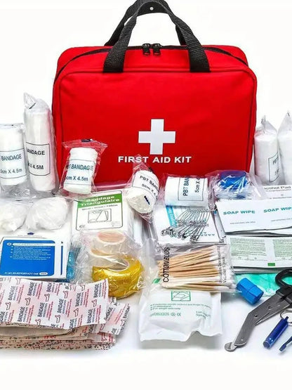 Emergency First Aid Kit With 184 Pieces, Portable Survival First Aid Kit For Home Outdoor Rescue