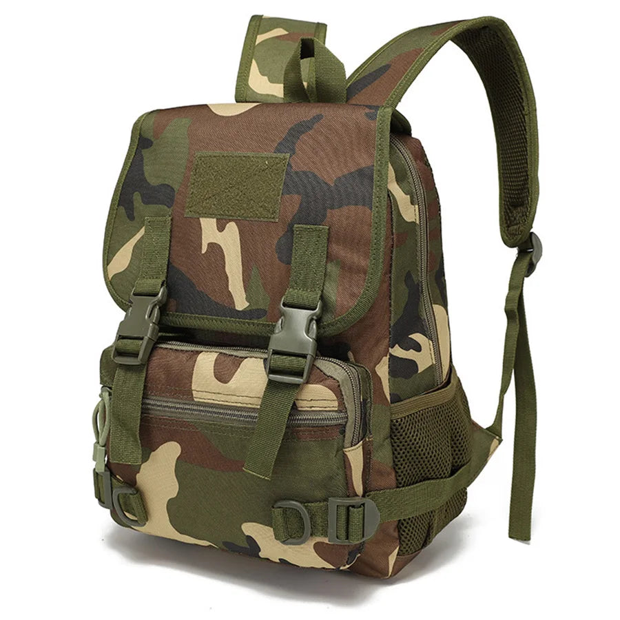 20L mini backpack suitable for outdoor camping and hiking, equipped with multiple compartments and pockets