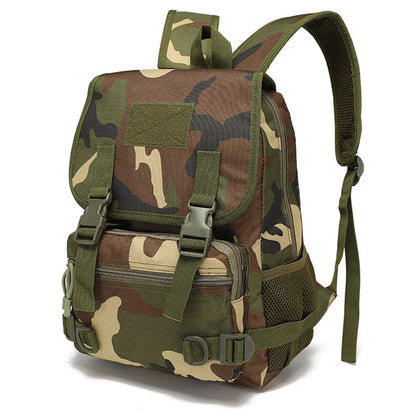 20L mini backpack suitable for outdoor camping and hiking, equipped with multiple compartments and pockets