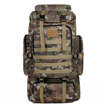 Large Capacity Hiking Backpack Outdoor Rucksack Canvas Trekking Camping Tactical Backpack for Outdoor Picnic Travel Sports