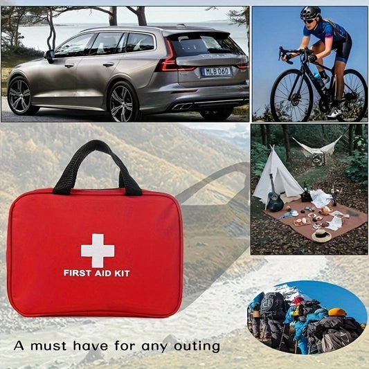 Emergency First Aid Kit With 184 Pieces, Portable Survival First Aid Kit For Home Outdoor Rescue