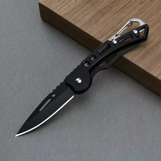 1pc multifunctional outdoor color folding knife, portable keychain pendant, fruit peeling, tree branch peeling, suitable for outdoor camping, birthday gift